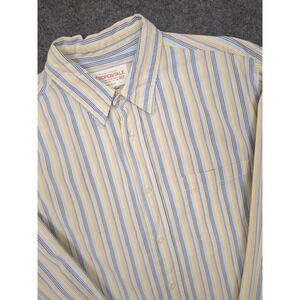 Aeropostale Men's Button Down Shirt Medium Striped Casual Dress Shirt‎